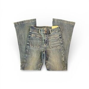 American Eagle Outfitters Women's Light Blue Flare Jeans